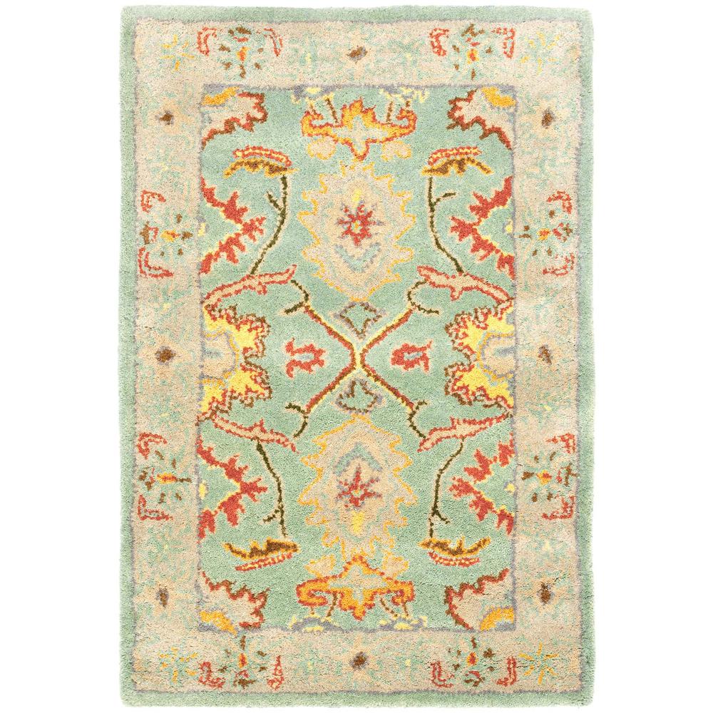 HERITAGE, LIGHT BLUE / IVORY, 2' X 3', Area Rug, HG734A-2. Picture 1