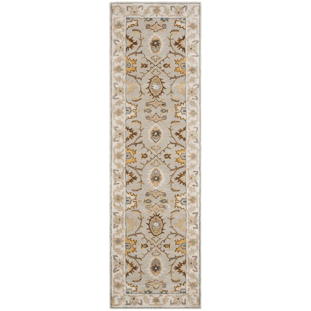 HERITAGE, LIGHT GREY / GREY, 2'-3" X 8', Area Rug. Picture 1