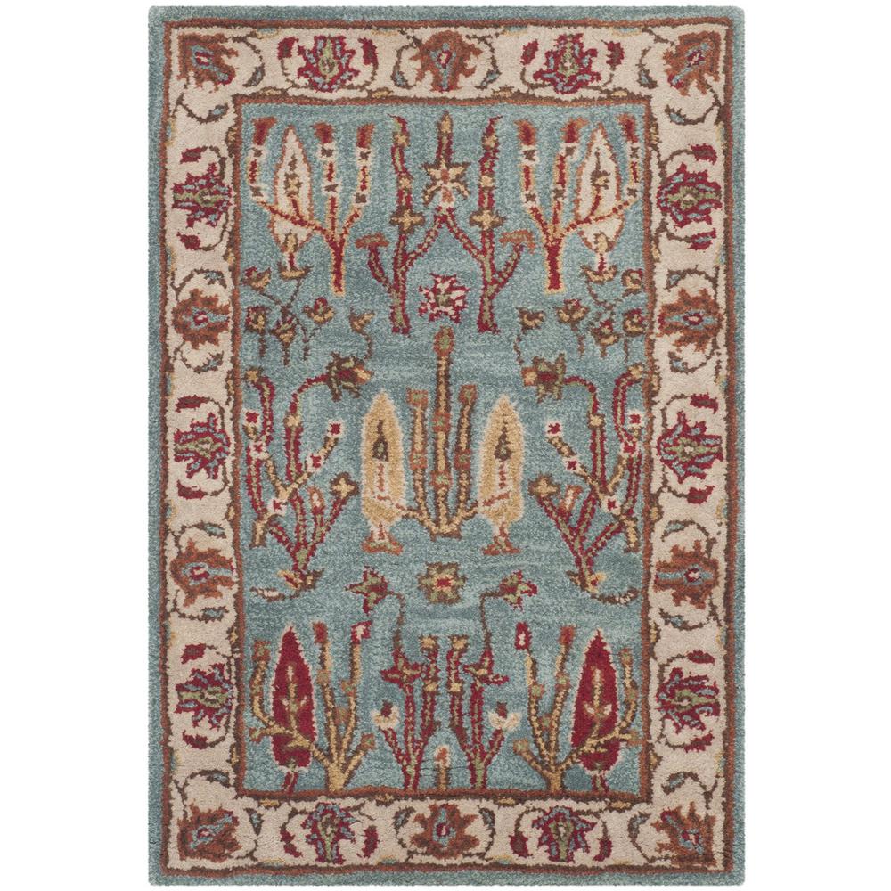 HERITAGE, BLUE / IVORY, 2' X 3', Area Rug. Picture 1