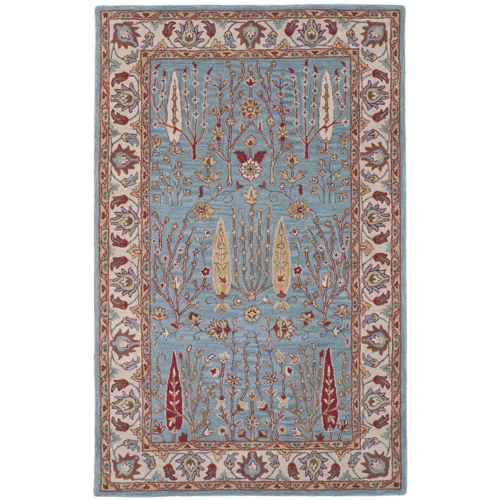 HERITAGE, BLUE / IVORY, 5' X 8', Area Rug, HG735A-5. Picture 1