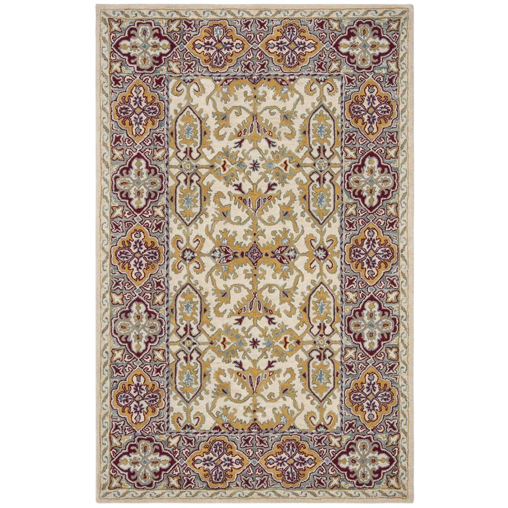 HERITAGE, IVORY / BLUE, 5' X 8', Area Rug, HG739A-5. Picture 1