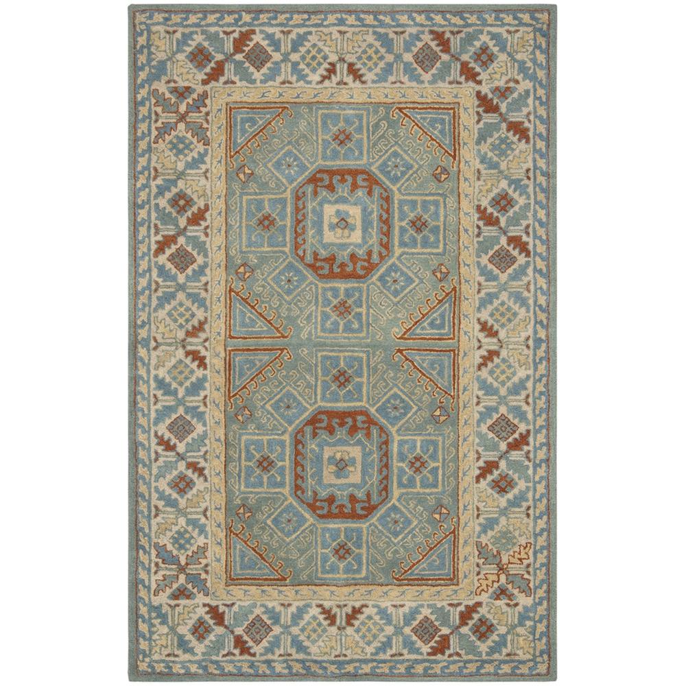 HERITAGE, BLUE / BEIGE, 5' X 8', Area Rug, HG743M-5. Picture 1