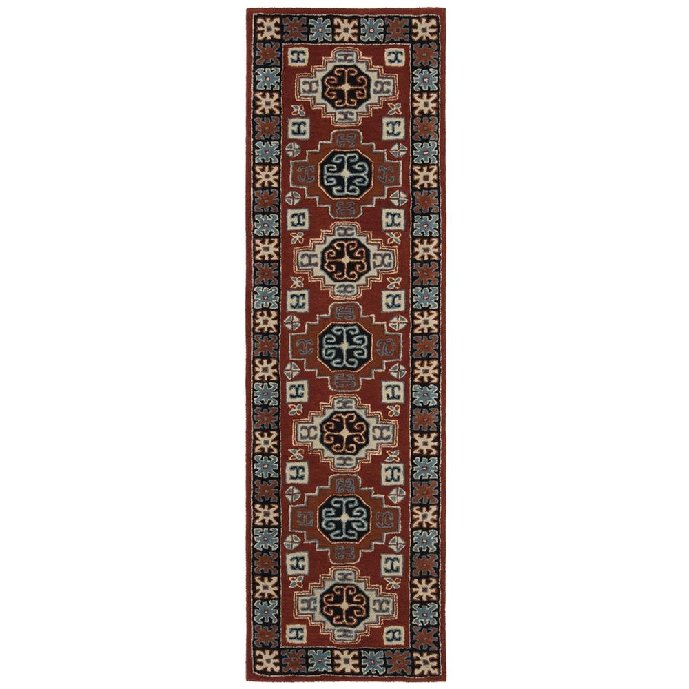 HERITAGE, RED / BLACK, 2'-3" X 8', Area Rug, HG744Q-28. Picture 1