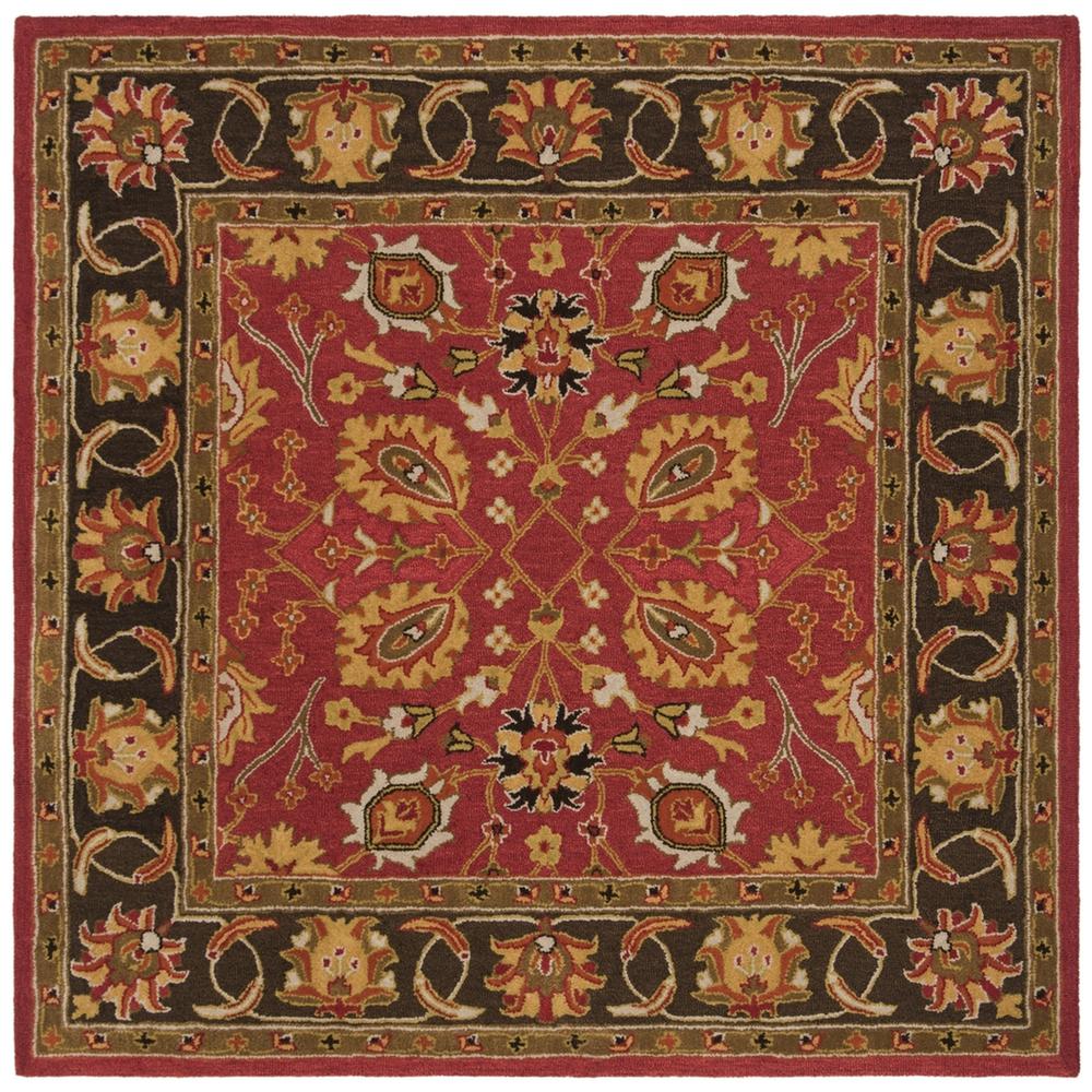 HERITAGE, RED / GOLD, 6' X 6' Square, Area Rug, HG745Q-6SQ. Picture 1