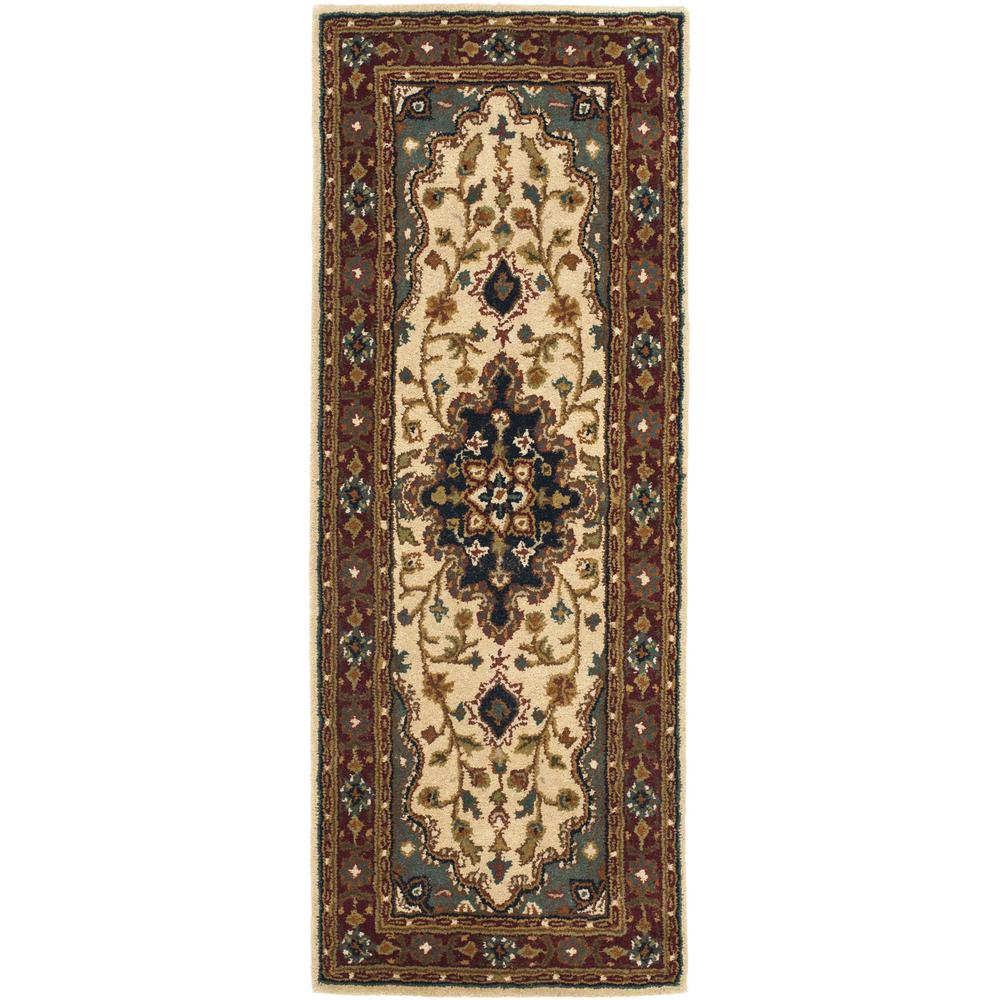 HERITAGE, IVORY / RED, 2'-3" X 6', Area Rug. Picture 1