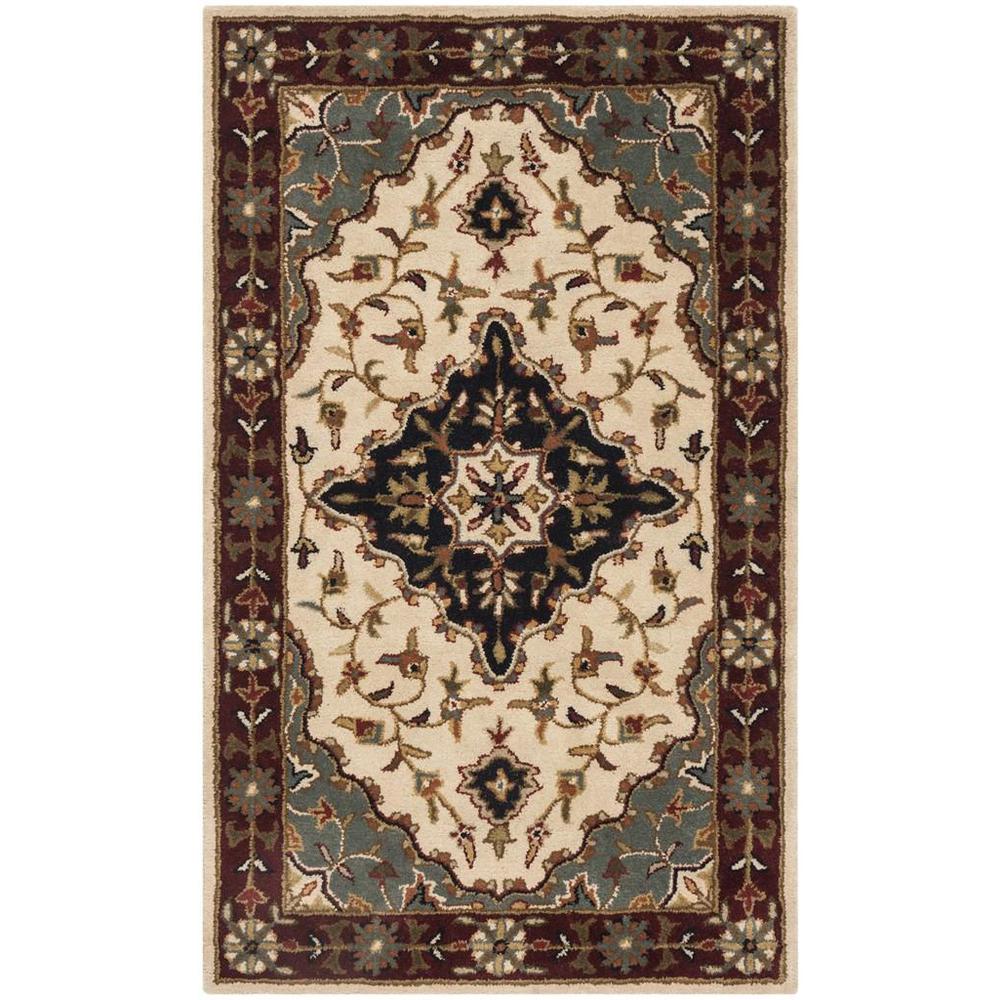 HERITAGE, IVORY / RED, 3'-0" X 5'-0", Area Rug. Picture 1