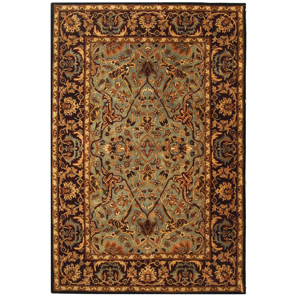 HERITAGE, LIGHT BLUE / RED, 6'-0" X 9'-0", Area Rug. Picture 1