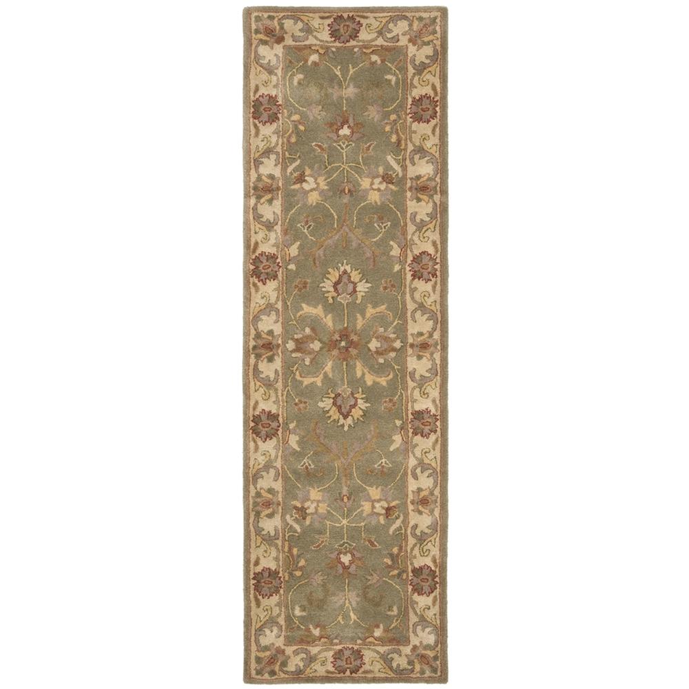 HERITAGE, GREEN / GOLD, 2'-3" X 8', Area Rug, HG811A-28. The main picture.