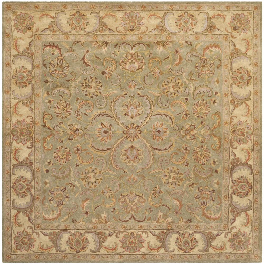 HERITAGE, GREEN / GOLD, 8' X 8' Square, Area Rug. Picture 1