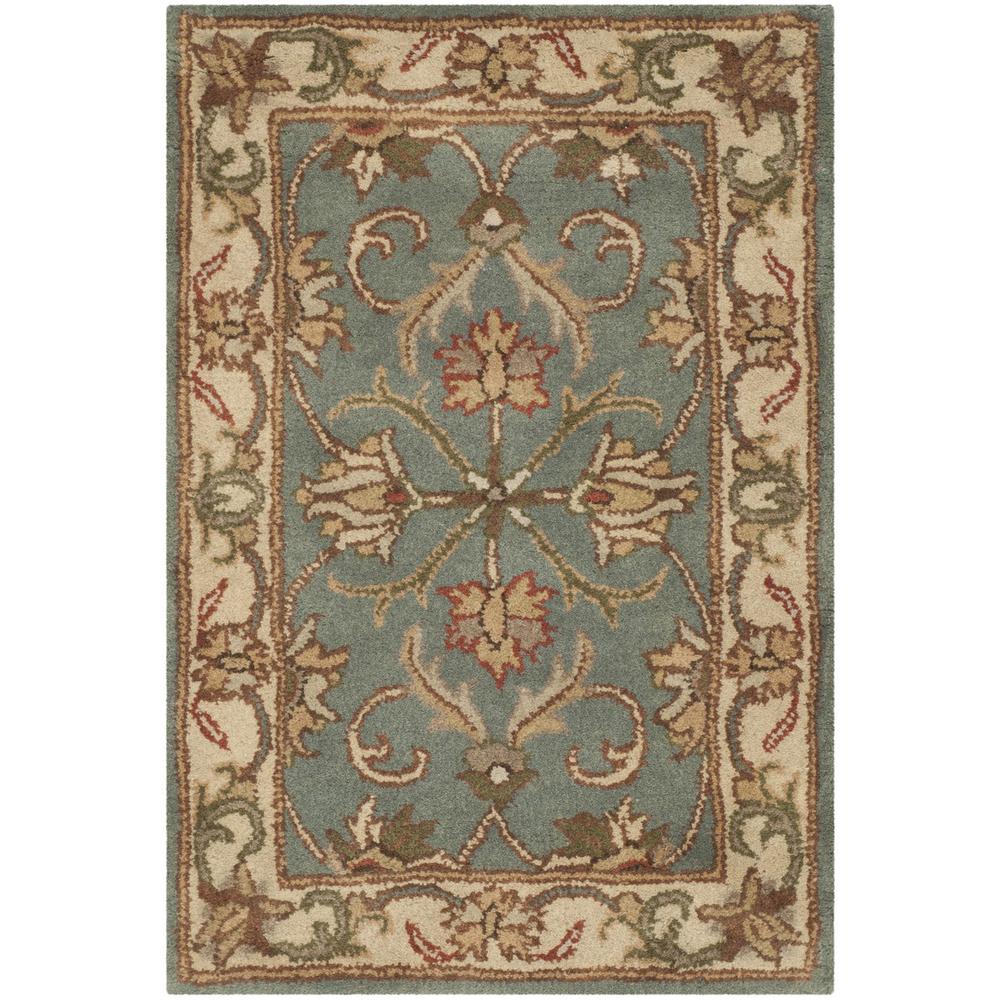 HERITAGE, BLUE / BEIGE, 2' X 3', Area Rug, HG811B-2. Picture 1