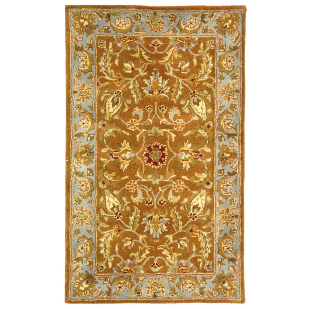 HERITAGE, BROWN / BLUE, 3' X 5', Area Rug, HG812A-3. Picture 1