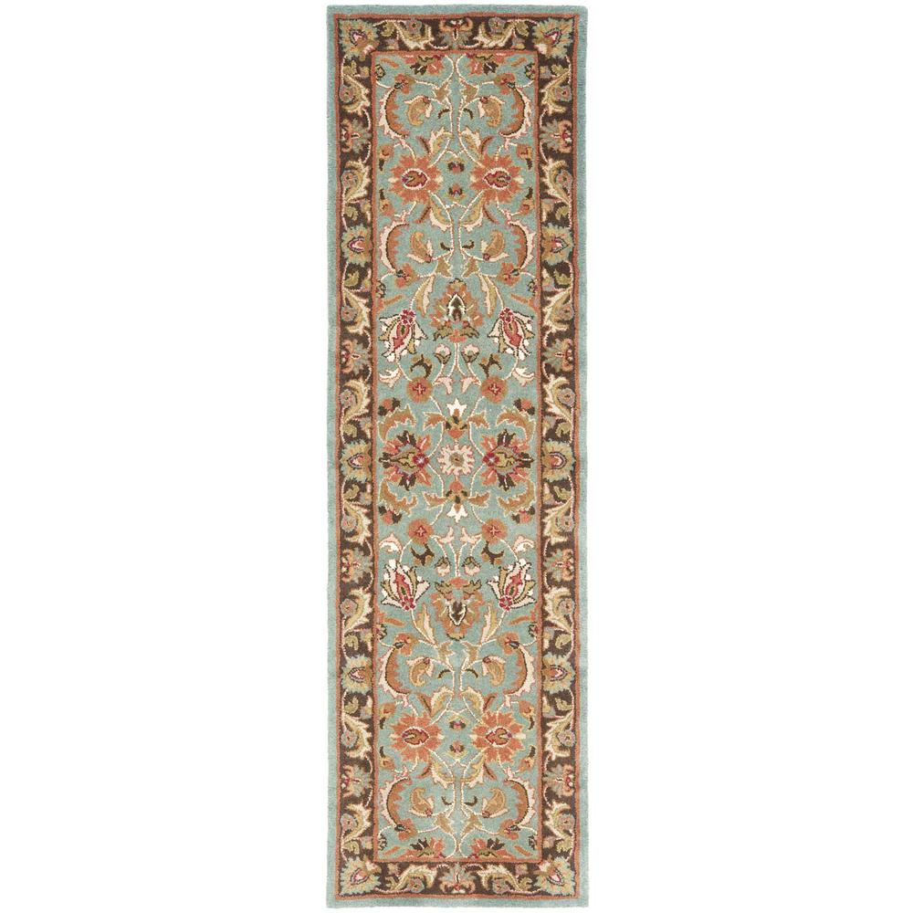 HERITAGE, BLUE / BROWN, 2'-3" X 8', Area Rug, HG812B-28. Picture 1