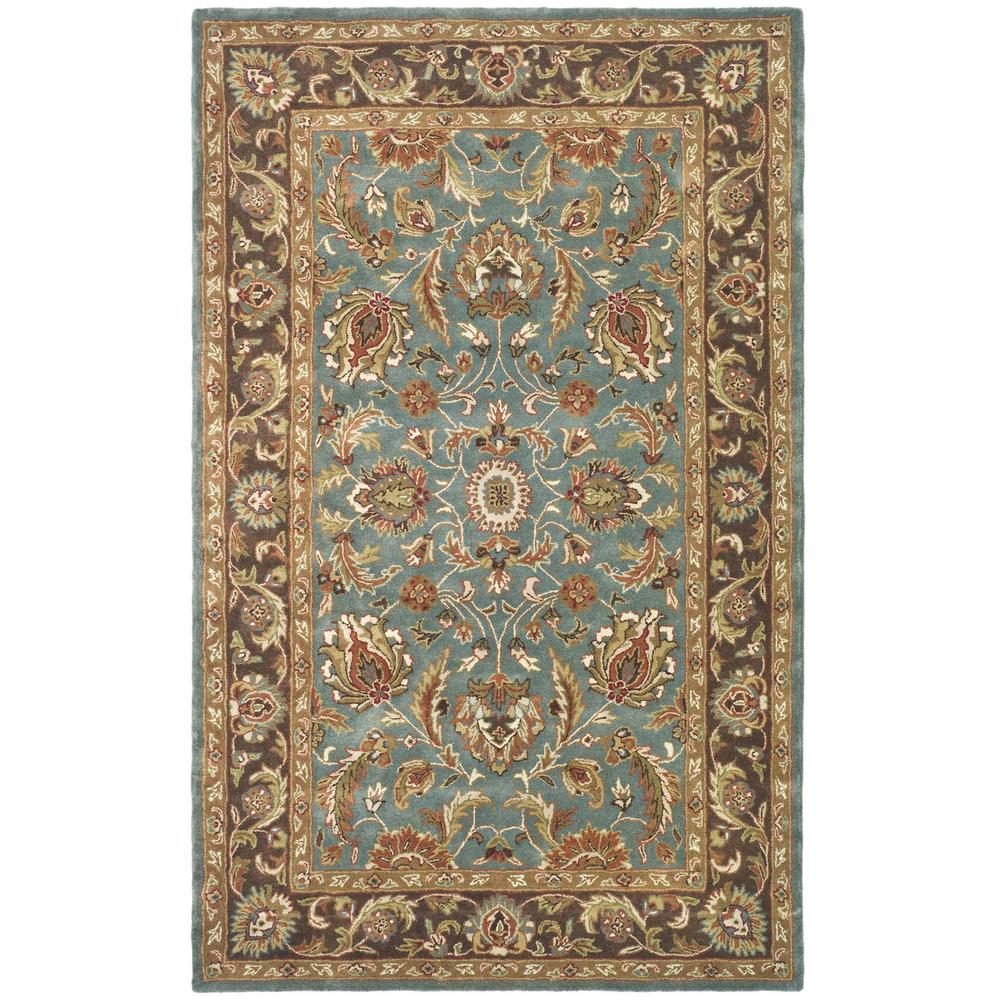 HERITAGE, BLUE / BROWN, 4' X 6', Area Rug. Picture 1