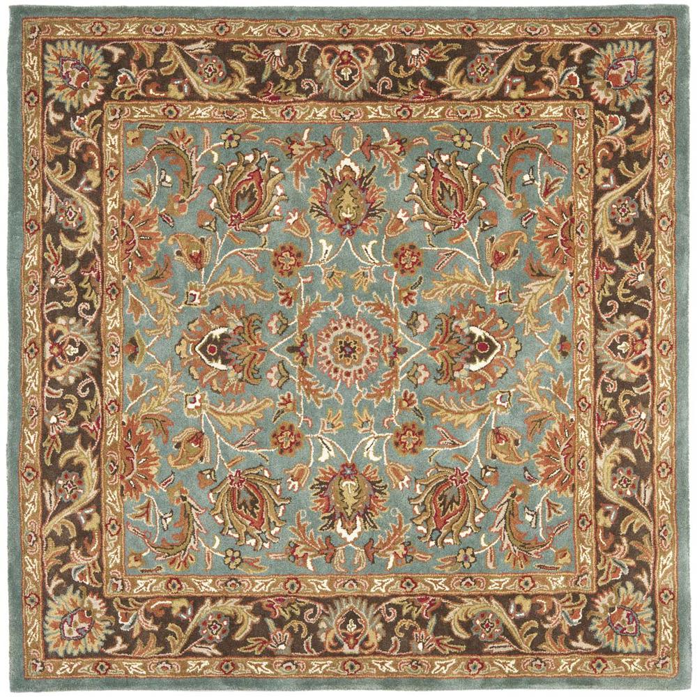 HERITAGE, BLUE / BROWN, 6' X 6' Square, Area Rug, HG812B-6SQ. Picture 1