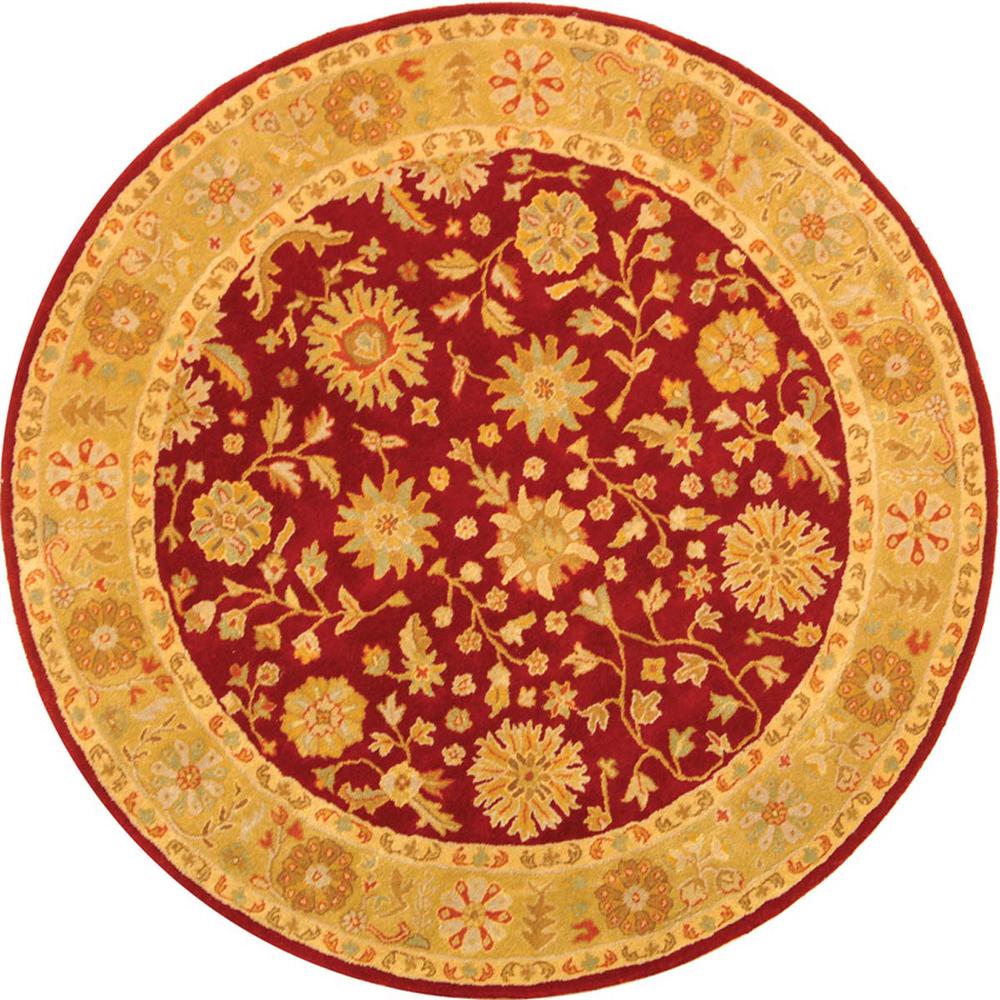 HERITAGE, RED / GOLD, 6' X 6' Round, Area Rug, HG813A-6R. Picture 1