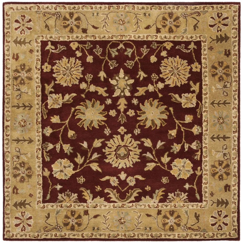 HERITAGE, RED / GOLD, 6' X 6' Square, Area Rug, HG813A-6SQ. Picture 1