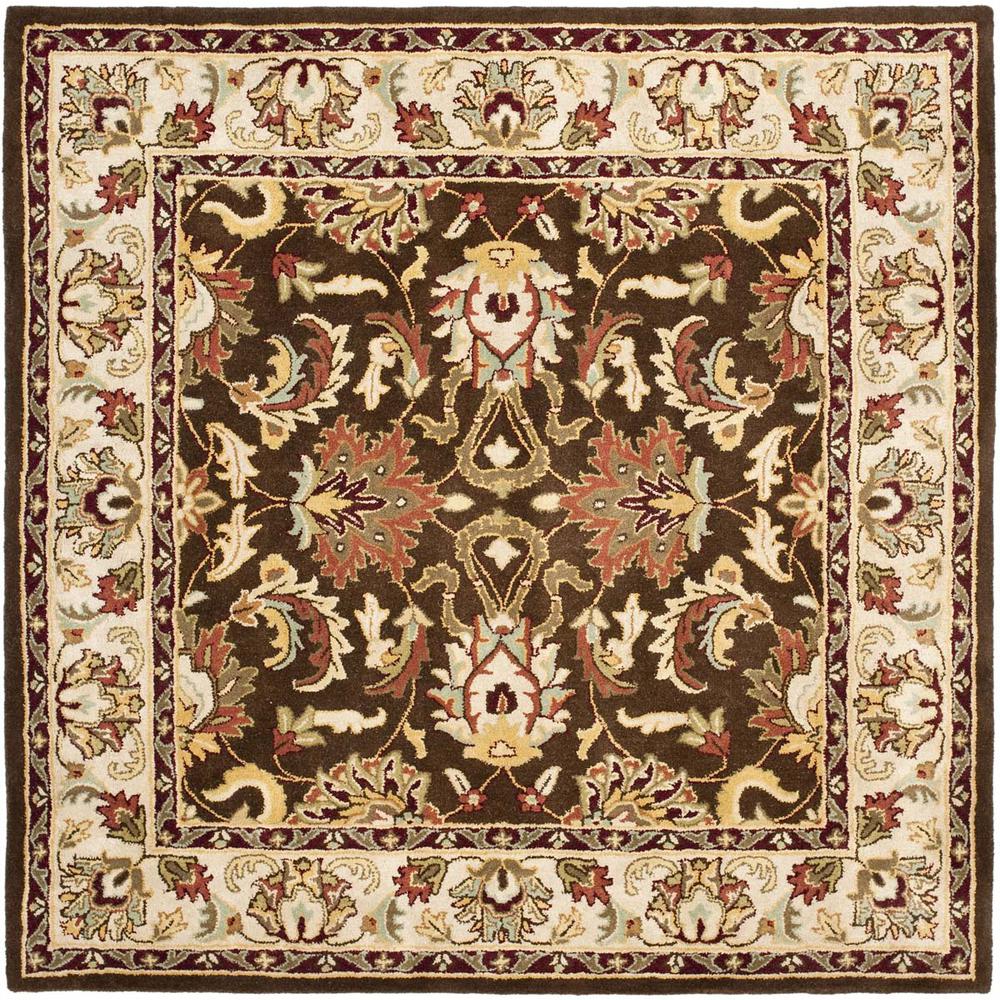 HERITAGE, BROWN / BEIGE, 6' X 6' Square, Area Rug. Picture 1