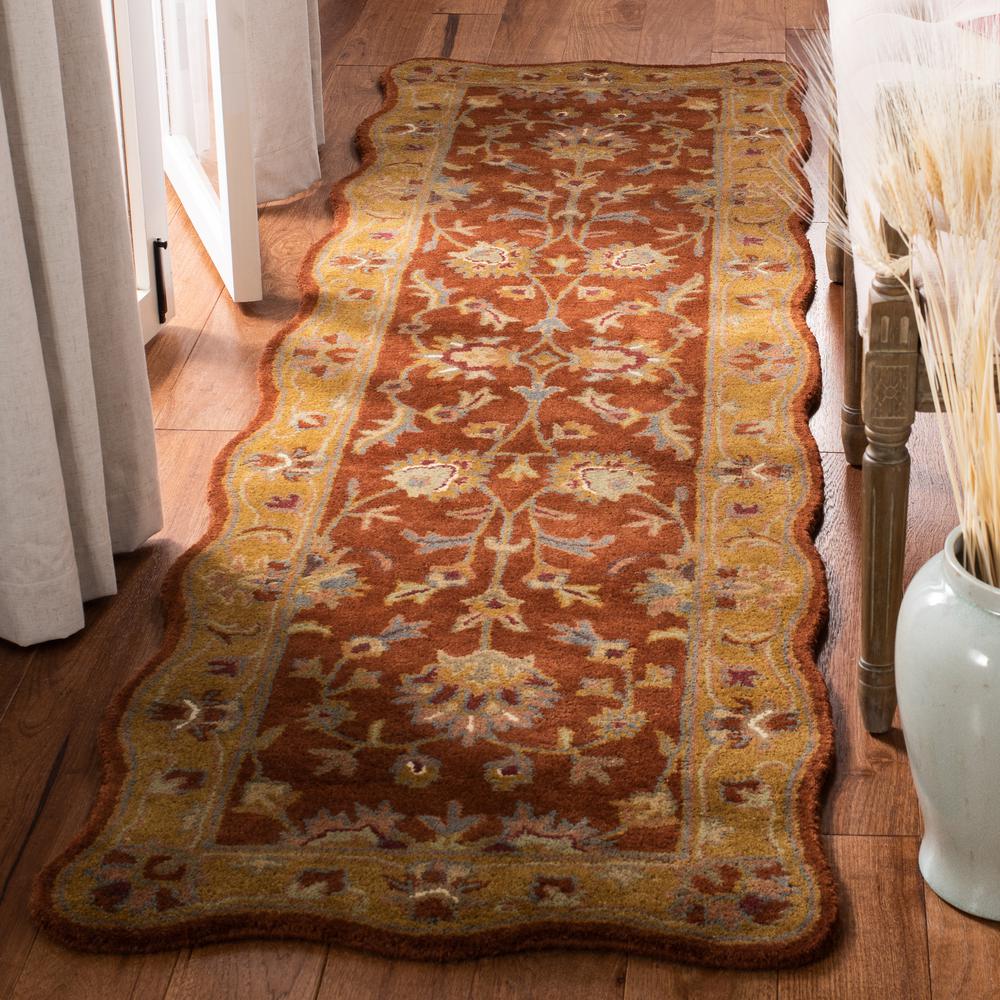 HERITAGE, RED / NATURAL, 2'-3" X 8', Area Rug, HG820A-28S. Picture 2