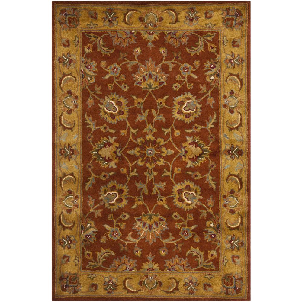 HERITAGE, RED / NATURAL, 4' X 6', Area Rug, HG820A-4. The main picture.