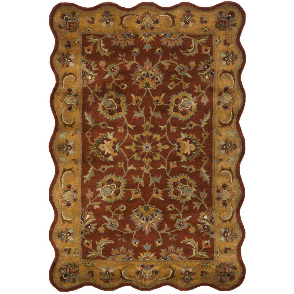 HERITAGE, RED / NATURAL, 4' X 6', Area Rug, HG820A-4S. Picture 1