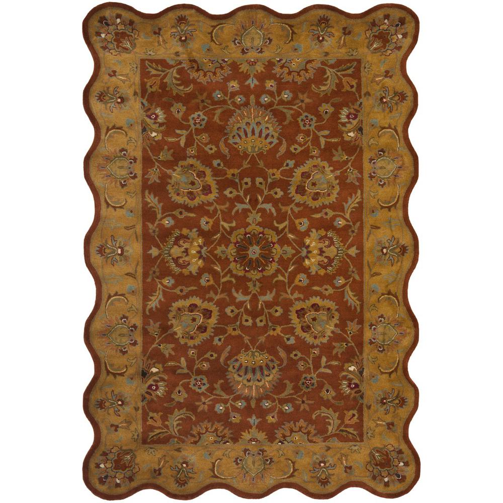 HERITAGE, RED / NATURAL, 6' X 9', Area Rug, HG820A-6S. Picture 1