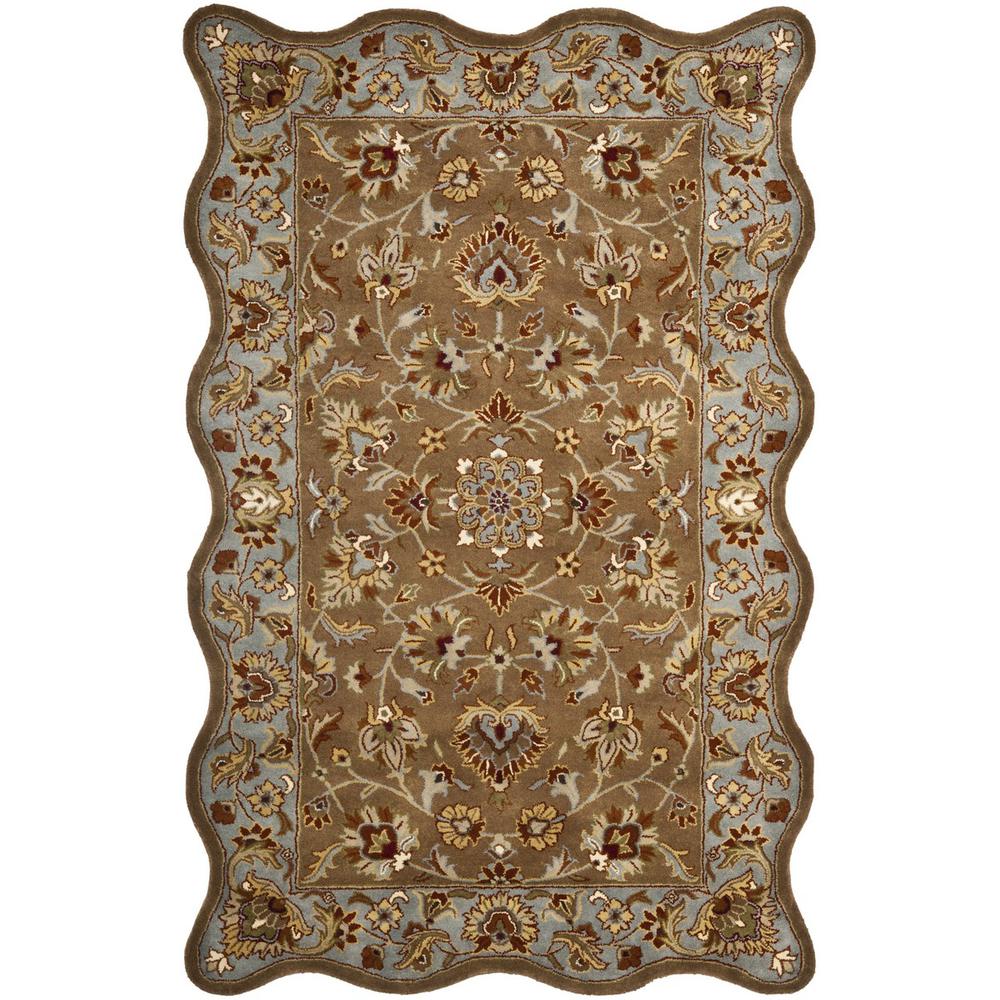HERITAGE, BEIGE / BLUE, 4' X 6', Area Rug, HG821A-4S. Picture 1