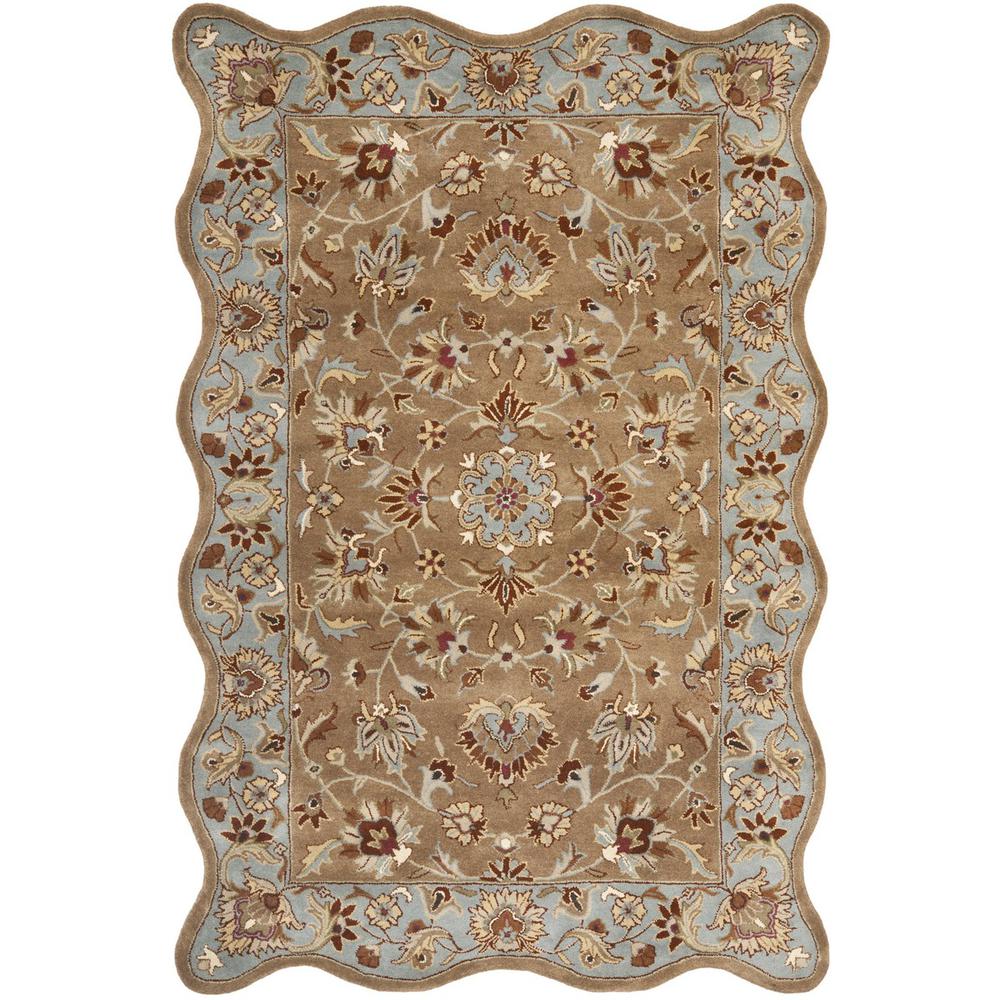 HERITAGE, BEIGE / BLUE, 6' X 9', Area Rug, HG821A-6S. Picture 1