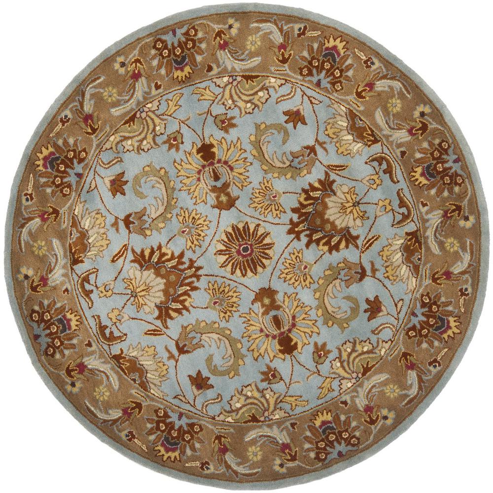 HERITAGE, BLUE / BEIGE, 6' X 6' Round, Area Rug, HG822A-6R. Picture 1
