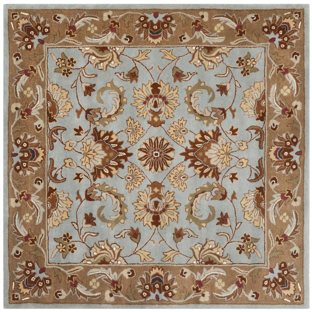HERITAGE, BLUE / BEIGE, 6' X 6' Square, Area Rug, HG822A-6SQ. Picture 1