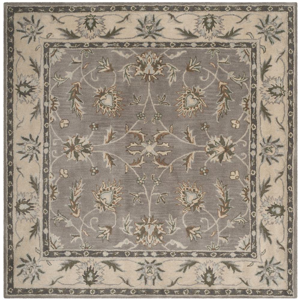 HERITAGE, GREY / BEIGE, 6' X 6' Square, Area Rug. Picture 1