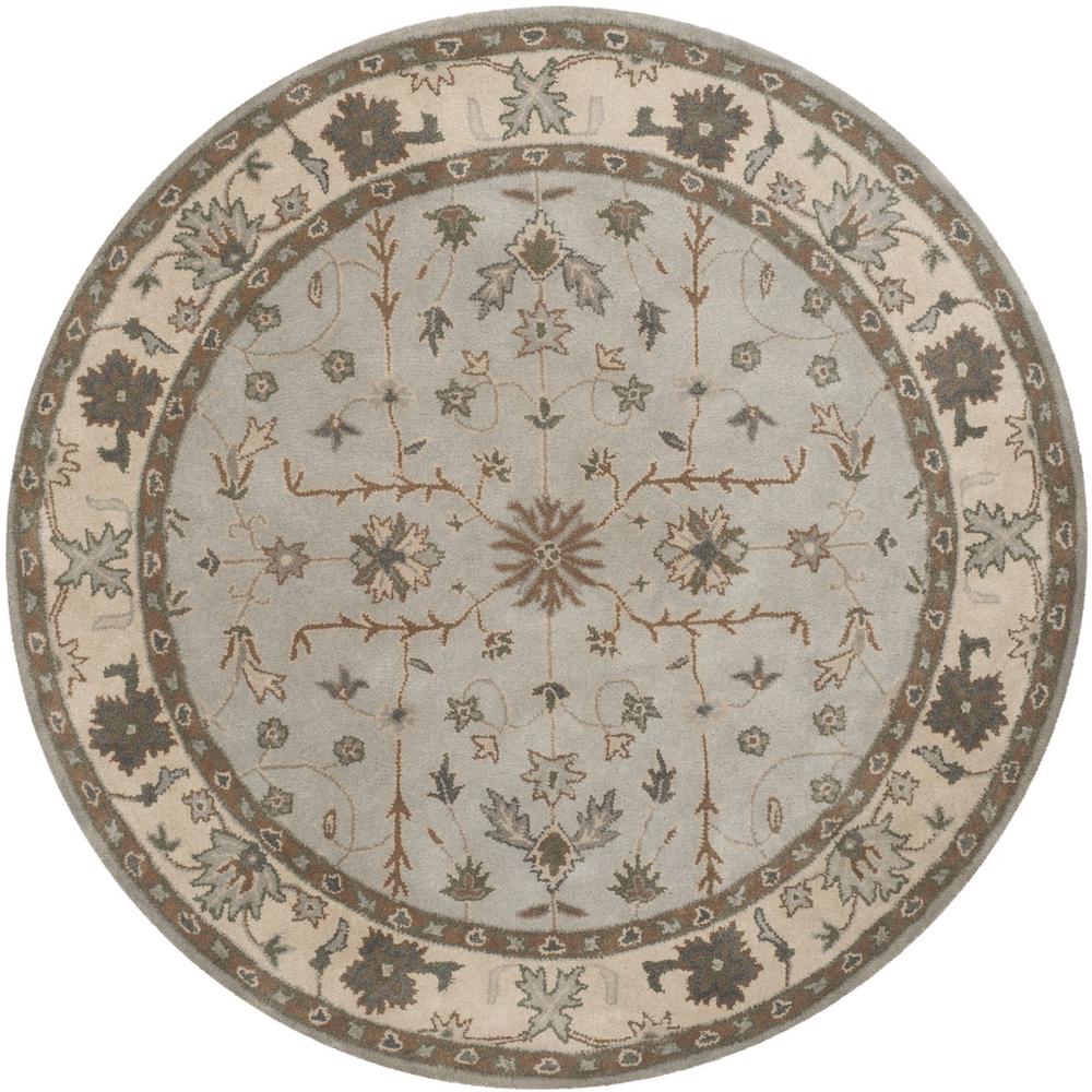 HERITAGE, GREEN / BEIGE, 6' X 6' Round, Area Rug, HG864A-6R. Picture 1