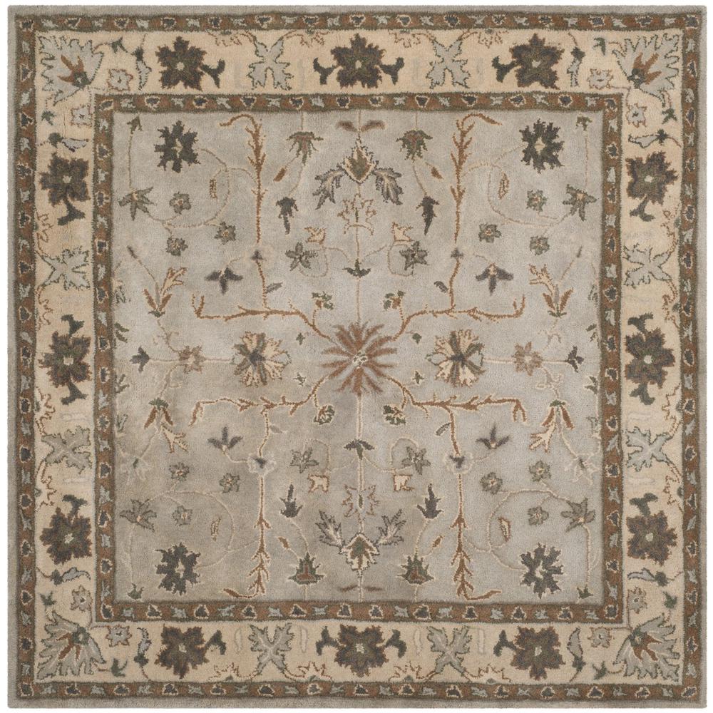 HERITAGE, GREEN / BEIGE, 6' X 6' Square, Area Rug, HG864A-6SQ. Picture 1