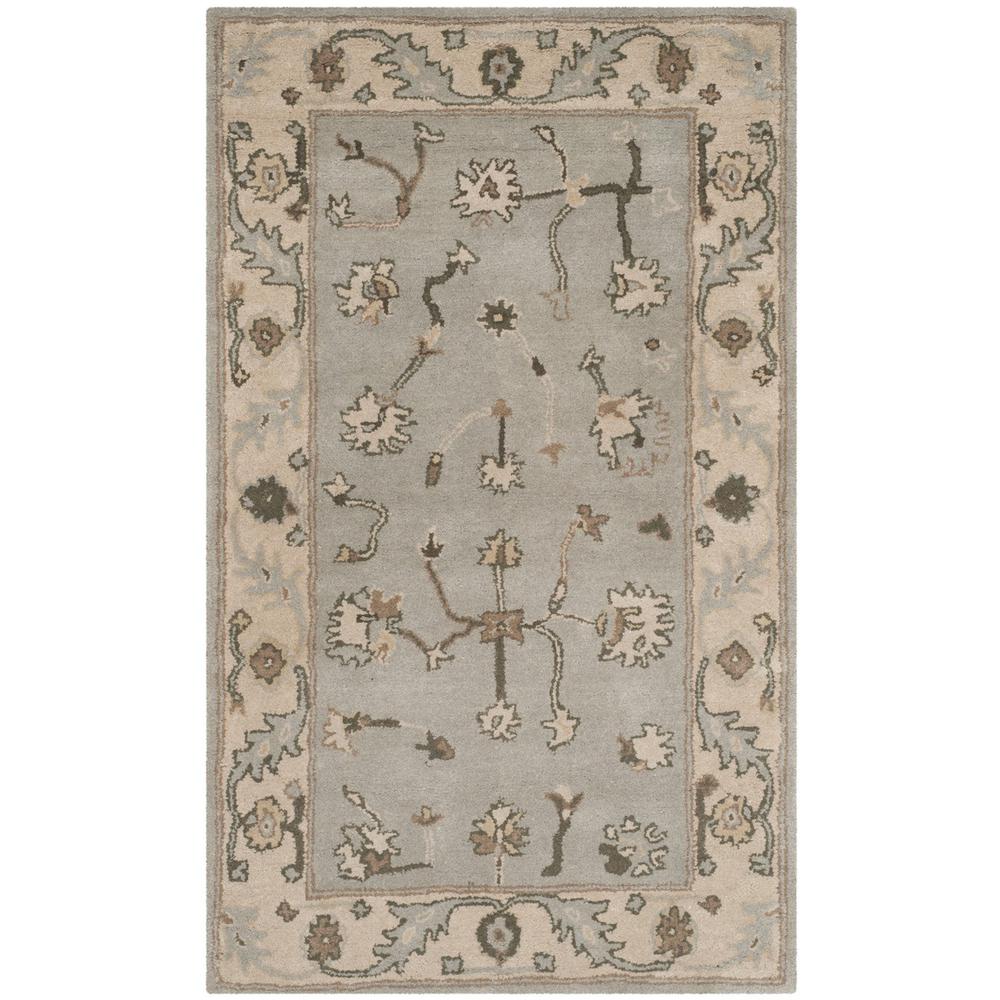 HERITAGE, BEIGE / GREY, 3' X 5', Area Rug, HG865A-3. Picture 1