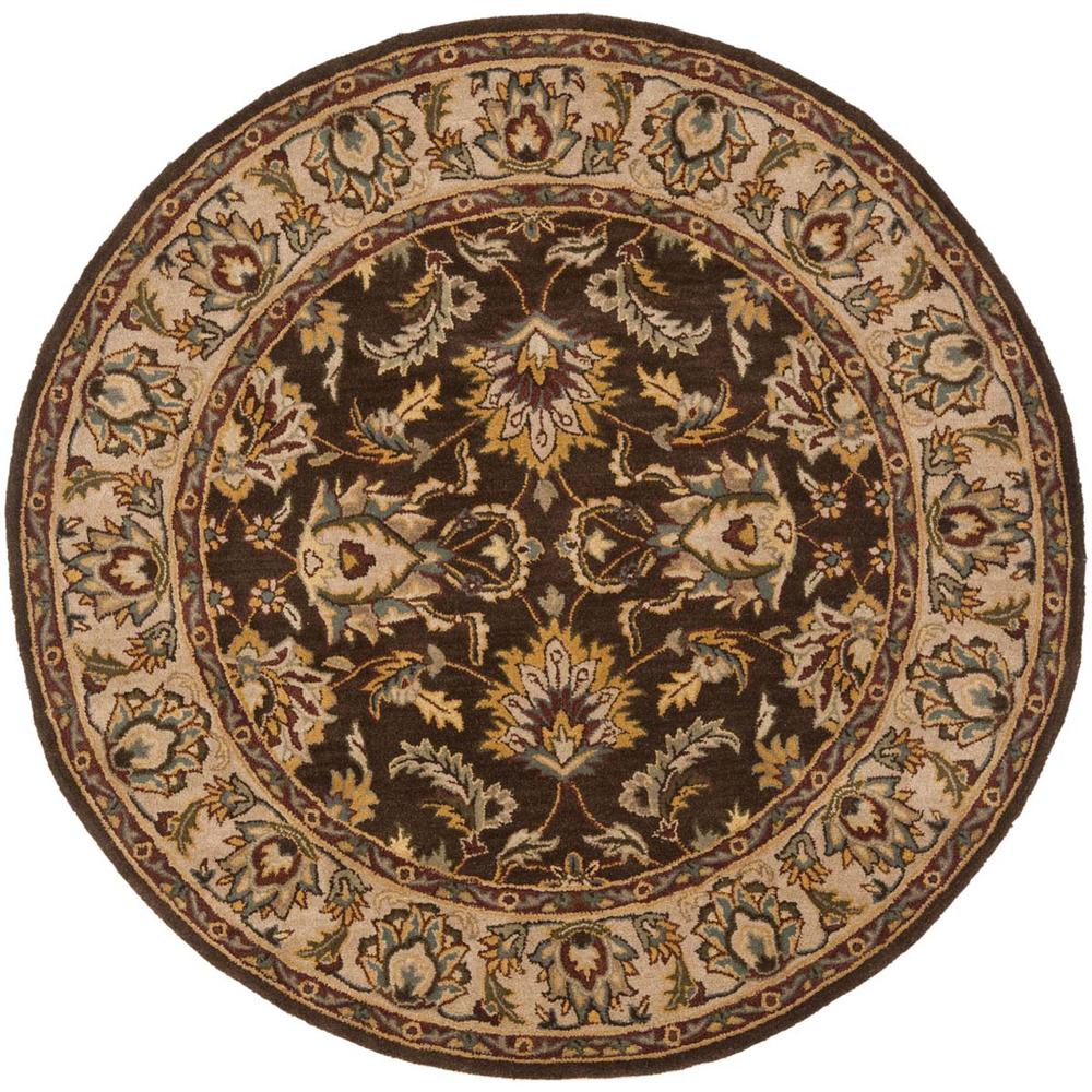 HERITAGE, BROWN / IVORY, 6' X 6' Round, Area Rug, HG912A-6R. Picture 1