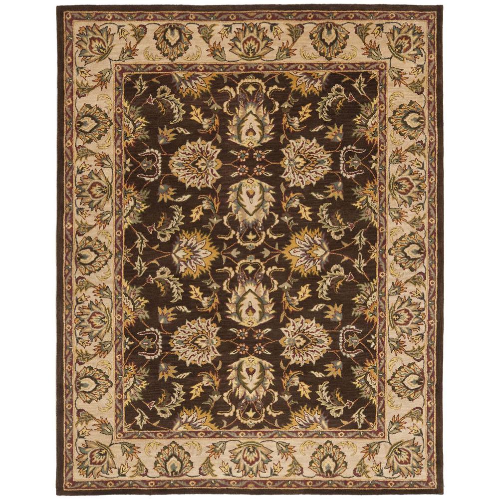 HERITAGE, BROWN / IVORY, 7'-6" X 9'-6", Area Rug. The main picture.