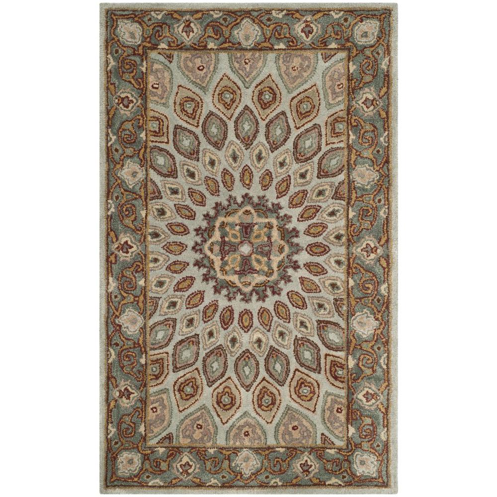 HERITAGE, BLUE / GREY, 3' X 5', Area Rug. Picture 1