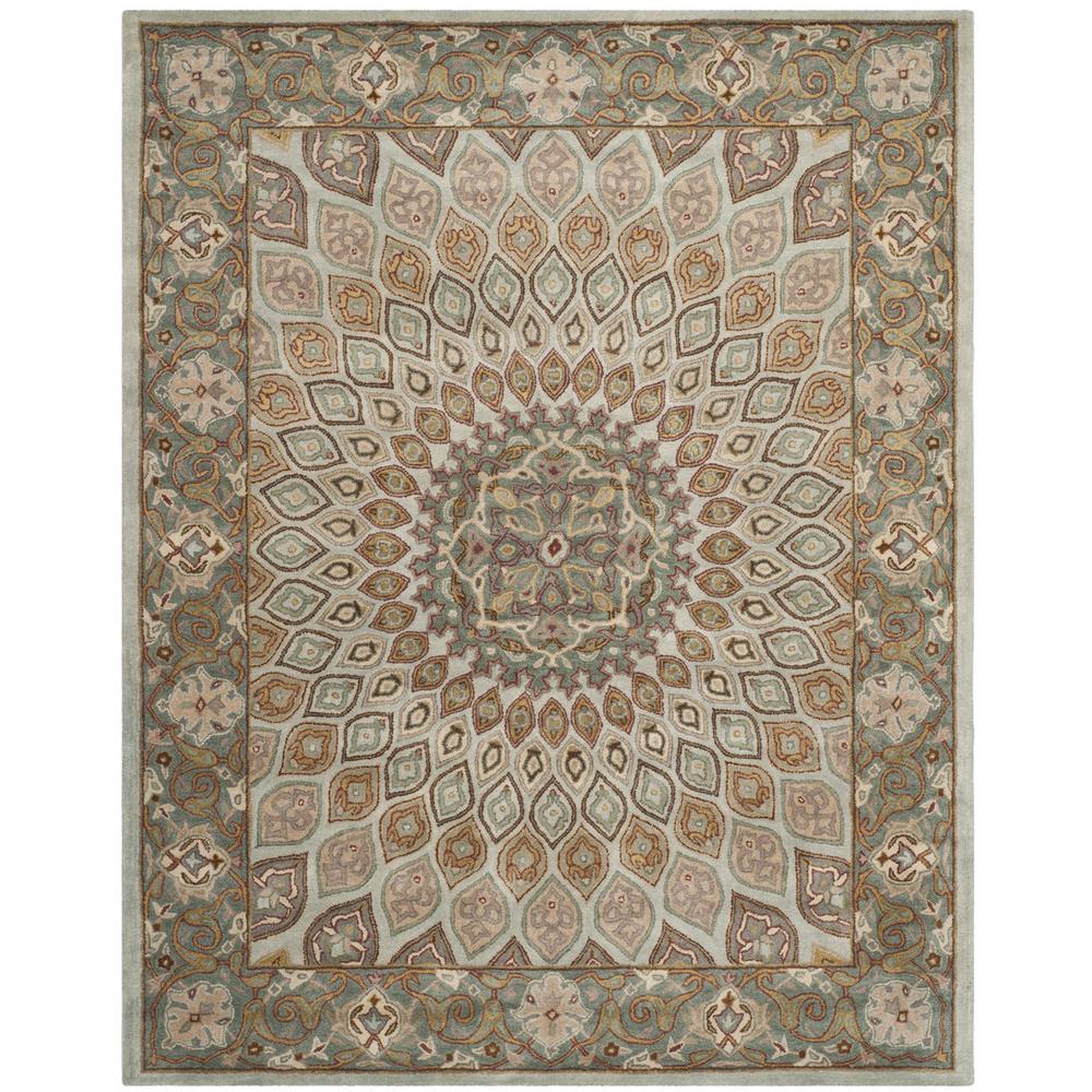 HERITAGE, BLUE / GREY, 7'-6" X 9'-6", Area Rug. Picture 1