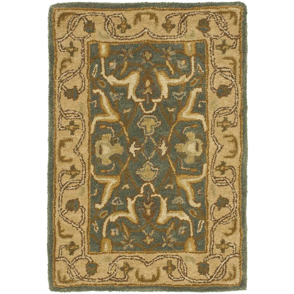 HERITAGE, BLUE / BEIGE, 2' X 3', Area Rug, HG915A-2. Picture 1