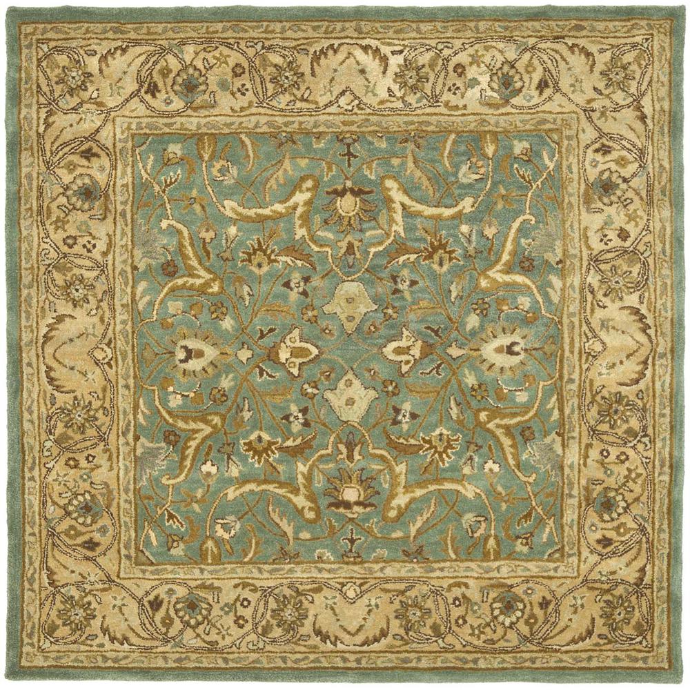 HERITAGE, BLUE / BEIGE, 6' X 6' Square, Area Rug, HG915A-6SQ. Picture 1