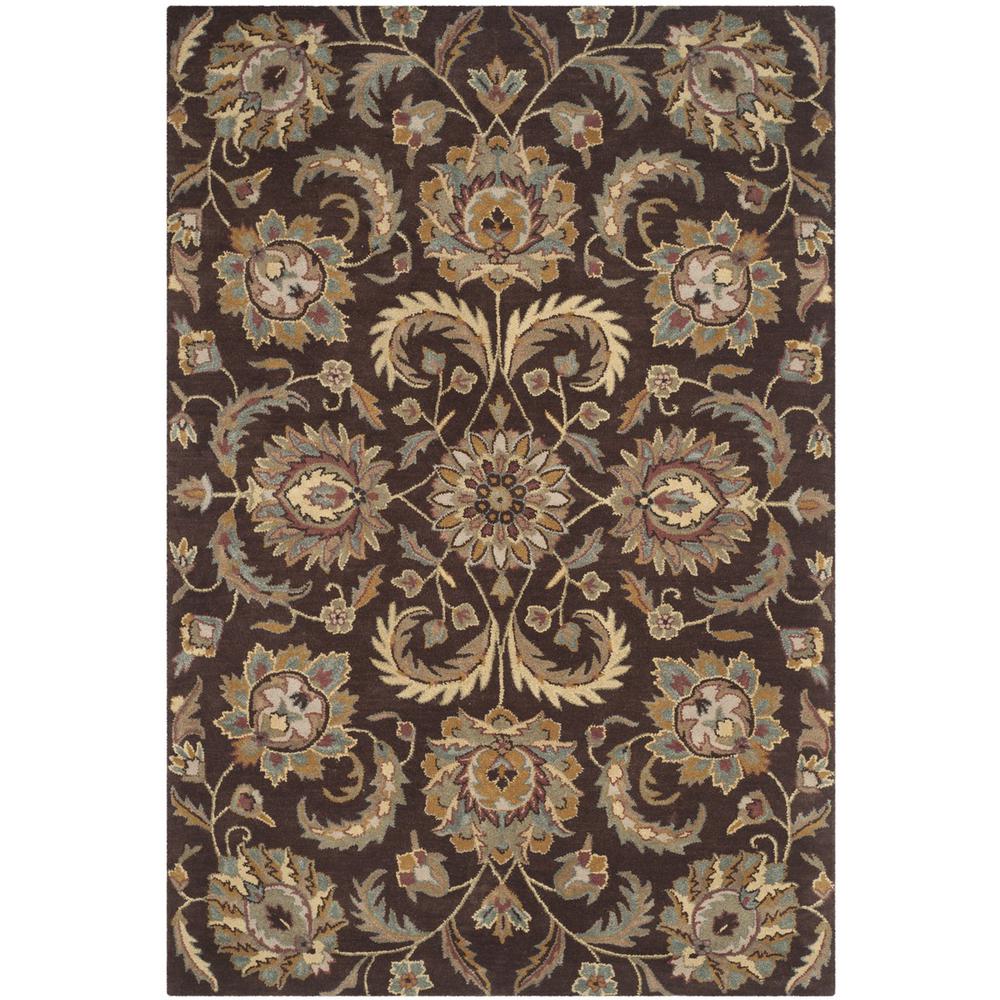 HERITAGE, BROWN / GOLD, 6' X 9', Area Rug. Picture 1