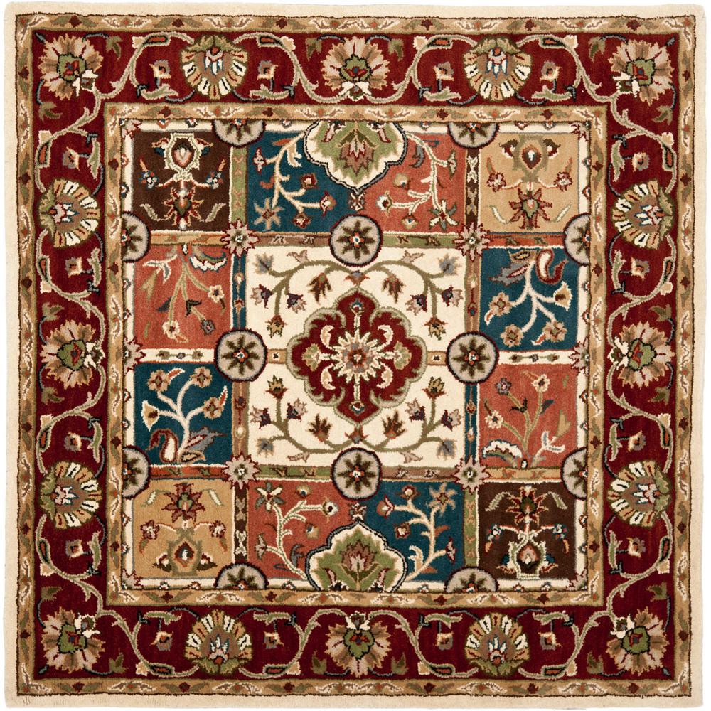 HERITAGE, MULTI / RED, 6' X 6' Square, Area Rug, HG925A-6SQ. Picture 1