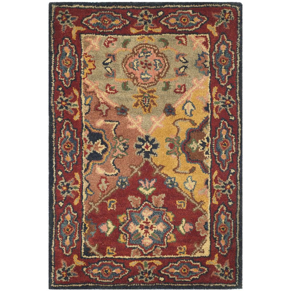 HERITAGE, RED / MULTI, 2' X 3', Area Rug. The main picture.