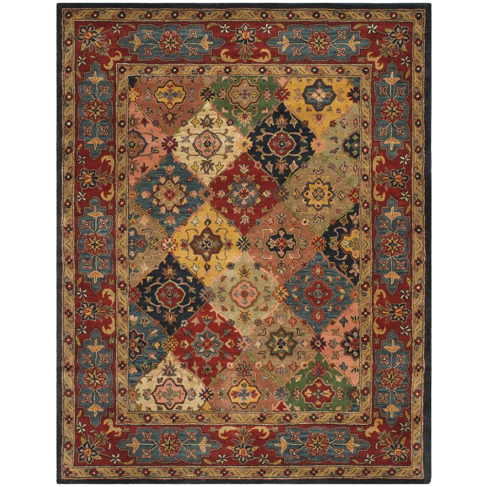 HERITAGE, RED / MULTI, 7'-6" X 9'-6", Area Rug. Picture 1