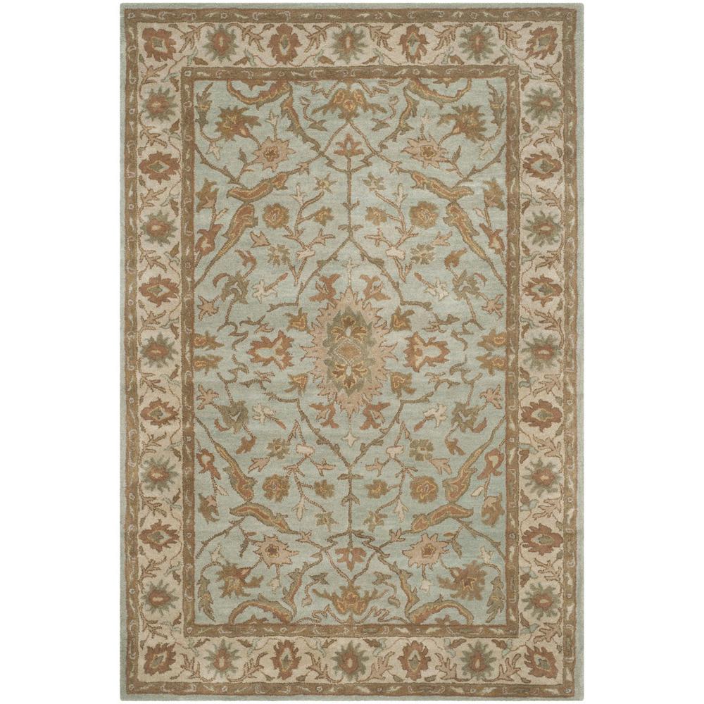 HERITAGE, LIGHT BLUE / IVORY, 6' X 9', Area Rug. The main picture.