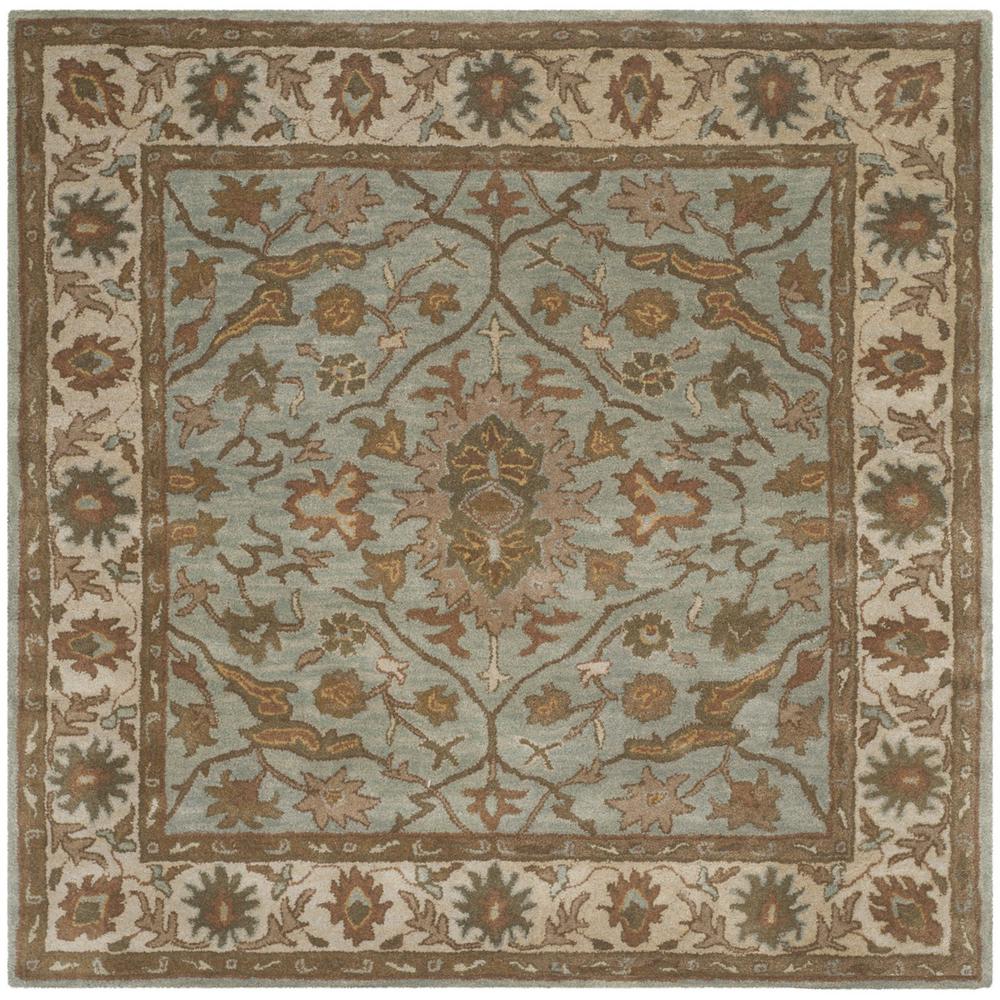 HERITAGE, LIGHT BLUE / IVORY, 6' X 6' Square, Area Rug, HG937A-6SQ. The main picture.