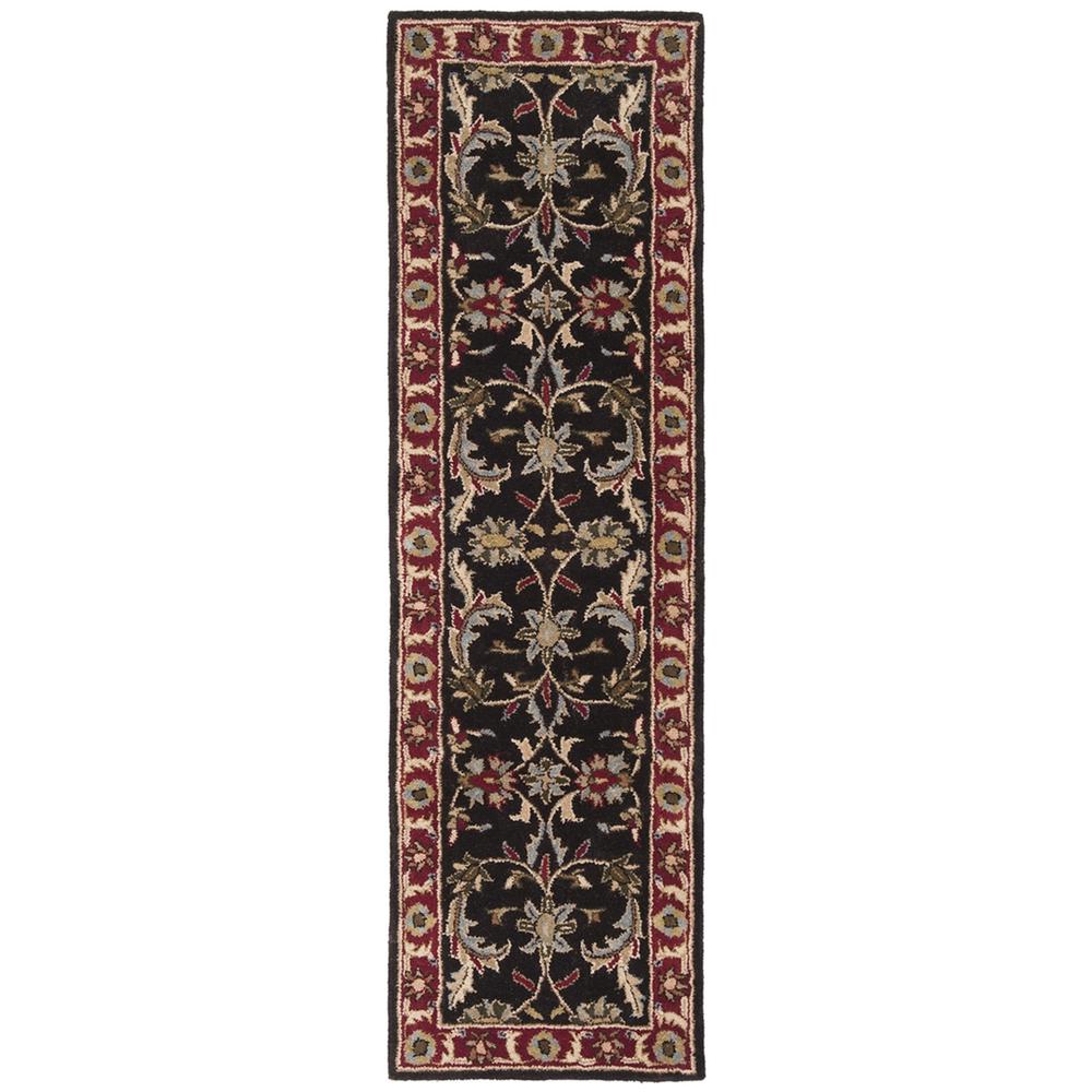 HERITAGE, CHOCOLATE / RED, 2'-3" X 8', Area Rug. Picture 1