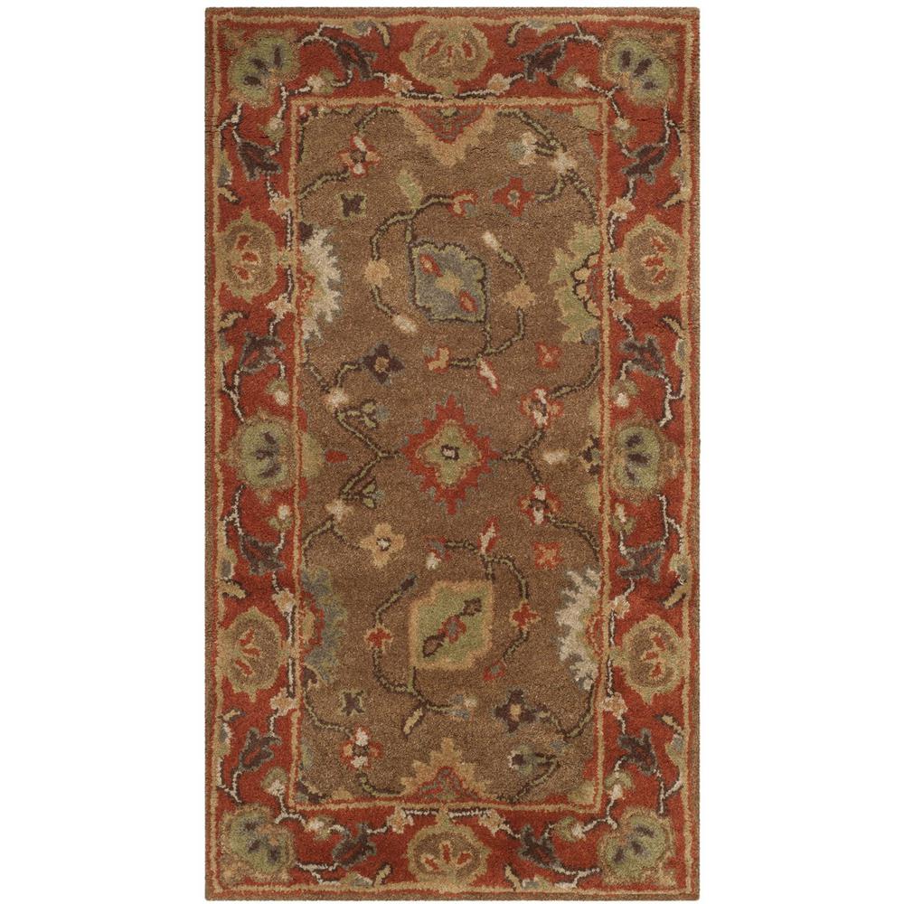 HERITAGE, MOSS / RUST, 2'-3" X 4', Area Rug. Picture 1