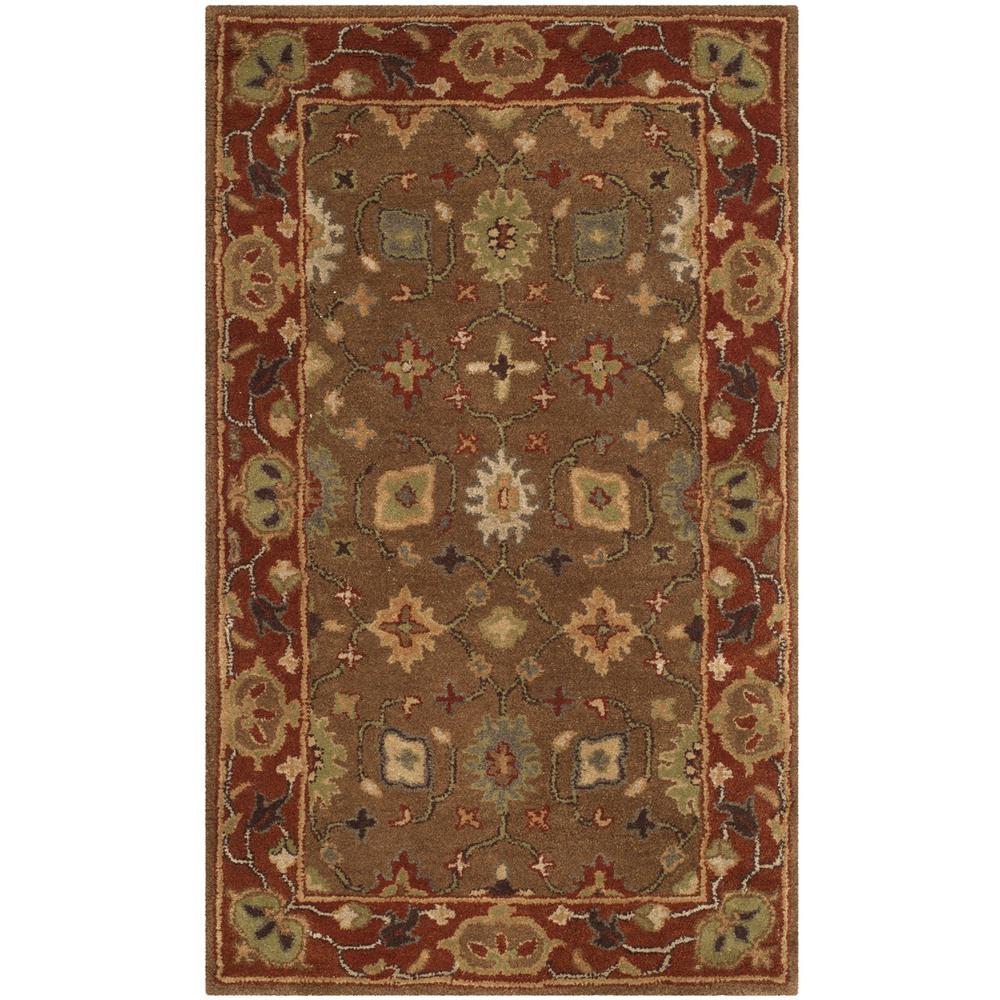 HERITAGE, MOSS / RUST, 3' X 5', Area Rug. Picture 1