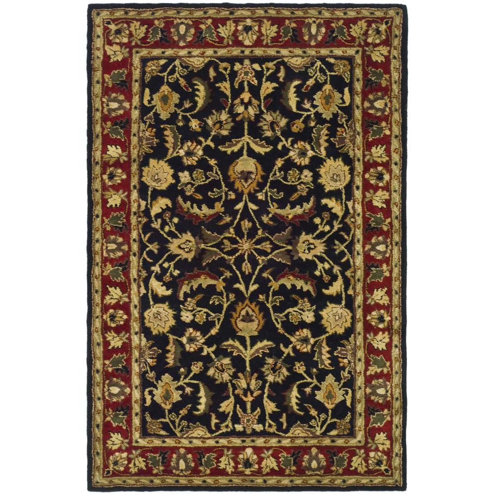 HERITAGE, BLACK / RED, 4' X 6', Area Rug, HG953A-4. Picture 1