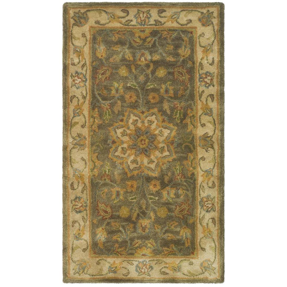 HERITAGE, GREEN / TAUPE, 2'-3" X 4', Area Rug. Picture 1
